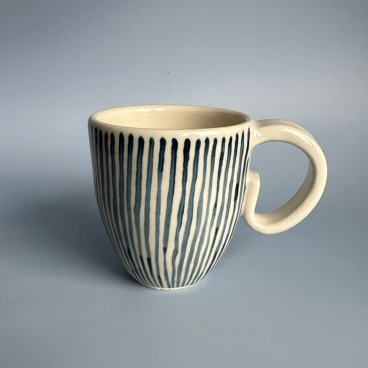 hand-striped mug